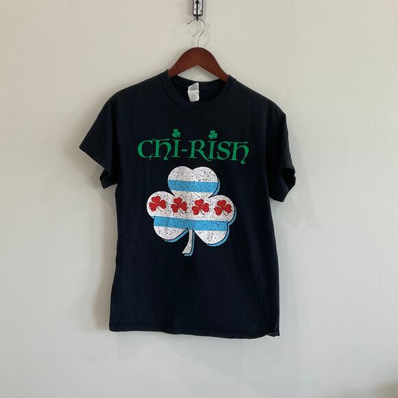 Unisex Medium "CHI-RISH" Chicago Irish St Patrick's Day Shirt - Picture 1 of 3